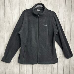 Columbia Benton Springs Dark Gray Full Zip Lightweight Outdoor Fleece Jacket 1X